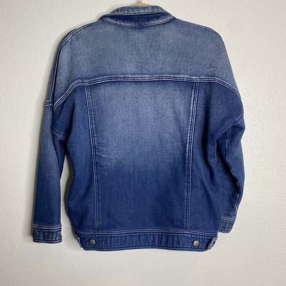Moussy x iSKO Blue Future Face Denim Next Collab Medium‎ Wash Jean Jacket - Picture 7 of 7